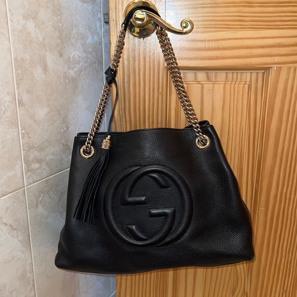 Gucci Soho Chain Strap Shoulder Leather Bag Medium